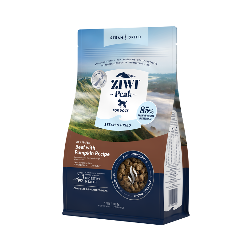 Ziwi Peak - Steam & Dried - Grass-fed Beef with Pumpkin