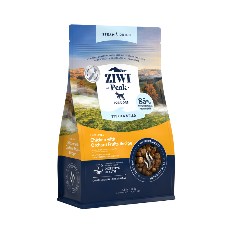 Ziwi Peak - Steam & Dried - Cage-free Chicken with Orchard Fruits