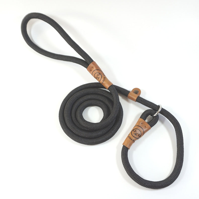 True Charlie Co - Rope Slip Lead - Black - The Original Charlie